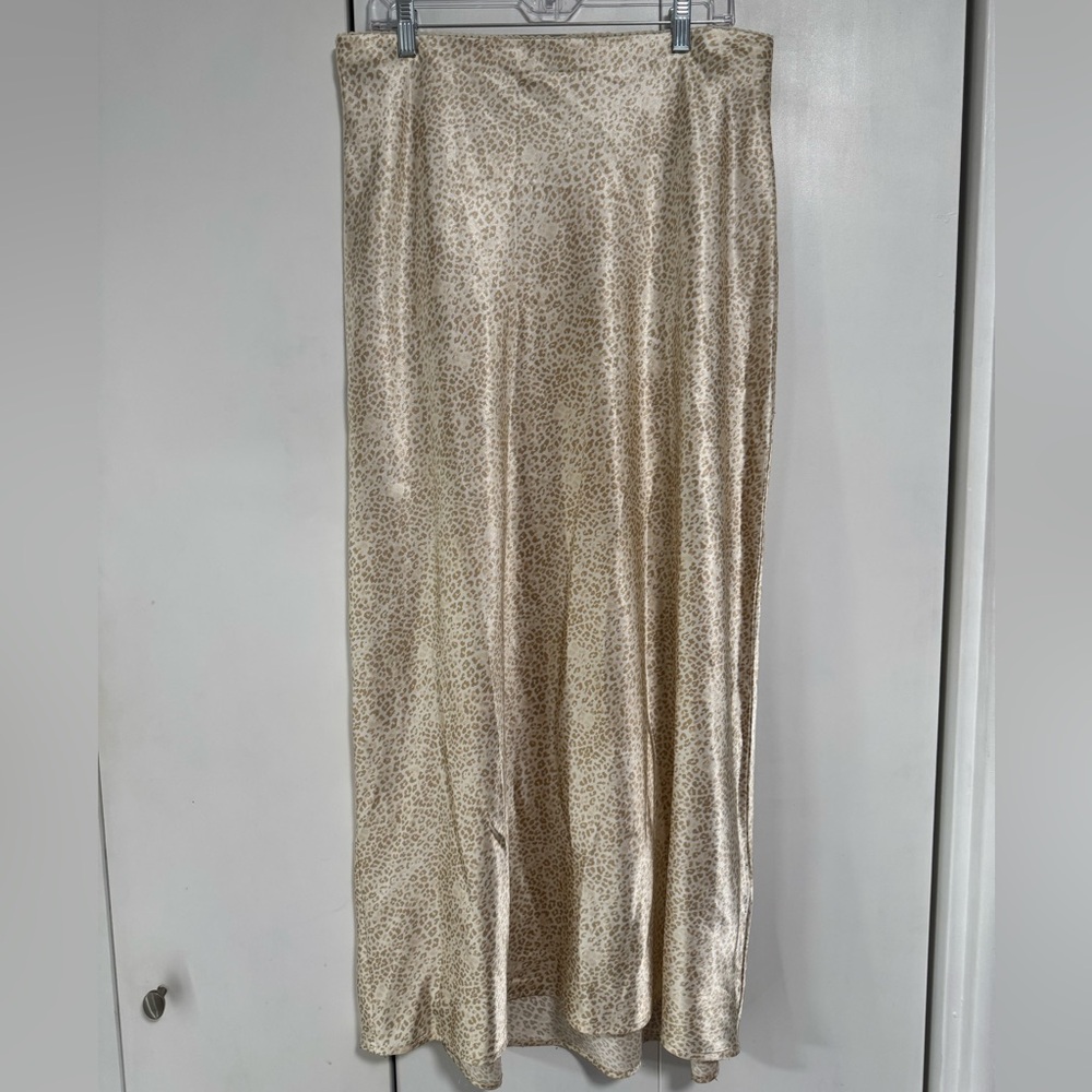Satin Printed Maxi Skirt